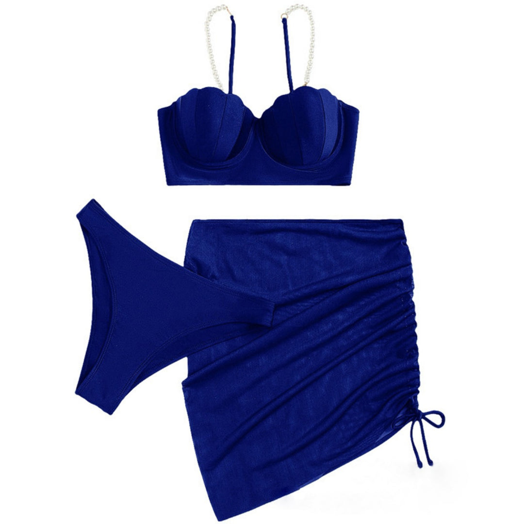 R&B | Dreiteiliger einfarbiger Bikini