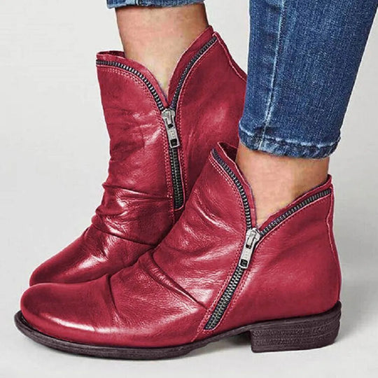 Damenstiefel mit doppeltem Reißverschluss R&B R&B