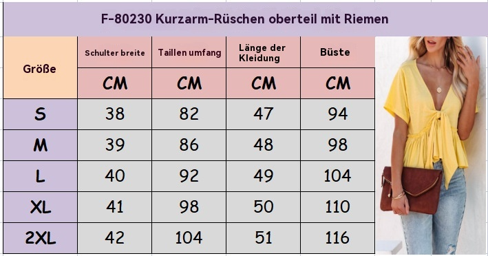 R&B | Einfarbig gespleißtes lockeres Riemchen-Rüschen-Top