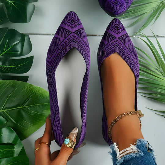 Laura | Flache Schuhe für Frauen aus Strick R&B