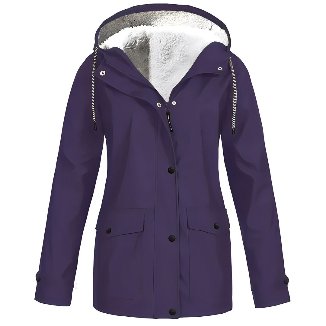 R&B | Fleecegefütterte Damen Regenjacke