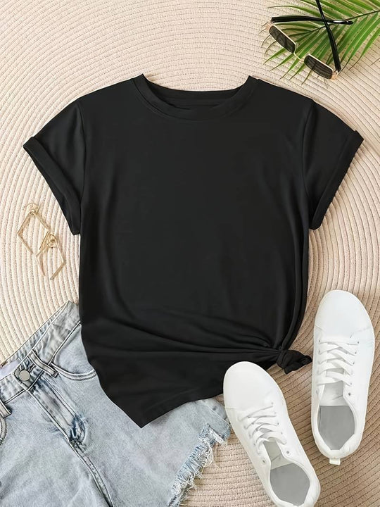 R&B | Schlichtes, einfaches Rundhals-T-Shirt