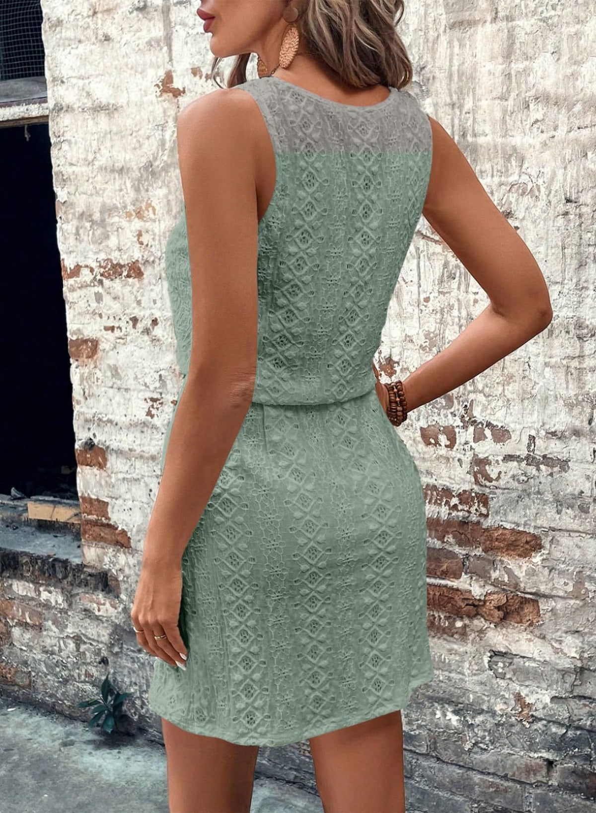 R&B | Ärmelloses Kleid mit hohlem Kordelzug für Damen