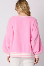 R&B | Weihnachtsbuchstaben Strass Langarm Rundhalsausschnitt Sweatshirt