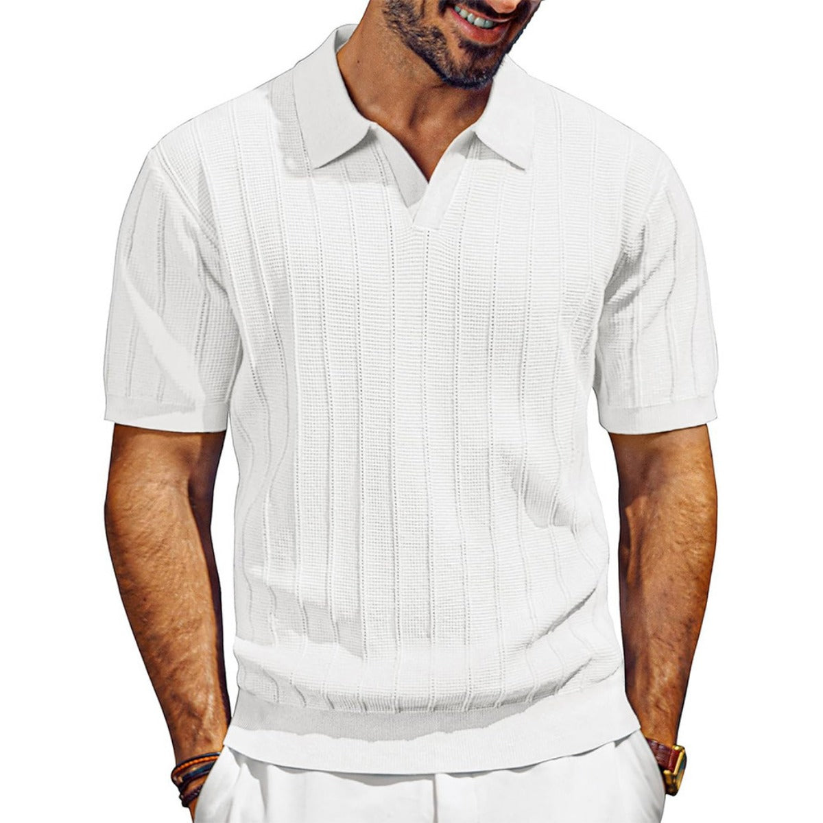 R&B | Mesh-Loch hohler Strickpullover