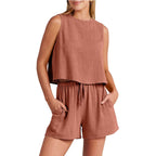 R&B | Zweiteiliges Set aus ärmellosem Oberteil und Shorts