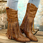 R&B | Vintage-Cowboy-Stiefel mit Quaste
