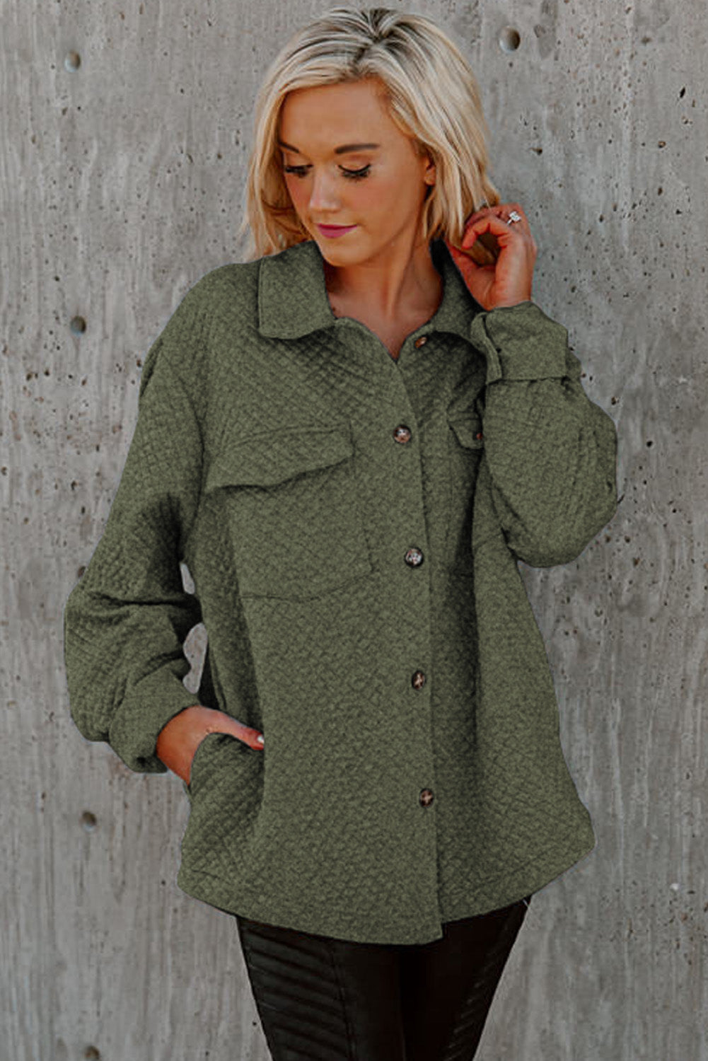 R&B | Leichtgewicht Gesteppte Hemdjacke Polyester Komfort und Stil