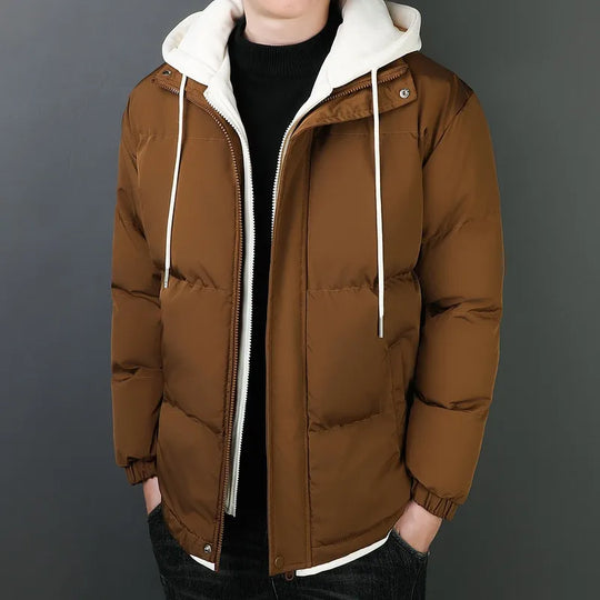 R&B | Herrenjacke aus schwerem Baumwollstoff mit winddichter Kapuze