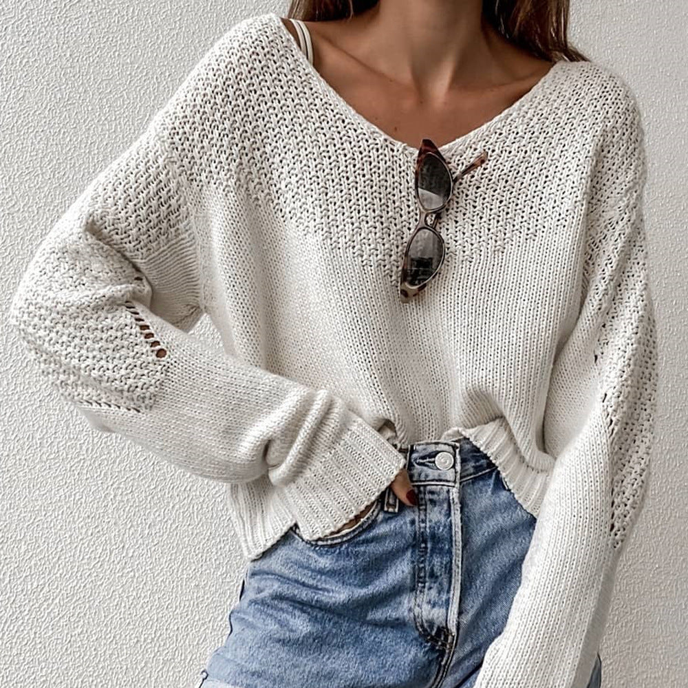 R&B | Lockere Strickjacke mit V-ausschnitt Leicht und Komfortabel Lässiger Chic