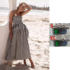 R&B | Gestreiftes Hosenträgerkleid mit Taschen