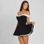 R&B | Röhrentop schlankes Rüschenkleid