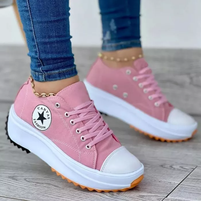 R&B |Bequeme Schnürschuhe mit dicker Sohle