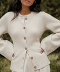 R&B | Ultraweicher Knopf-Cardigan für Frauen