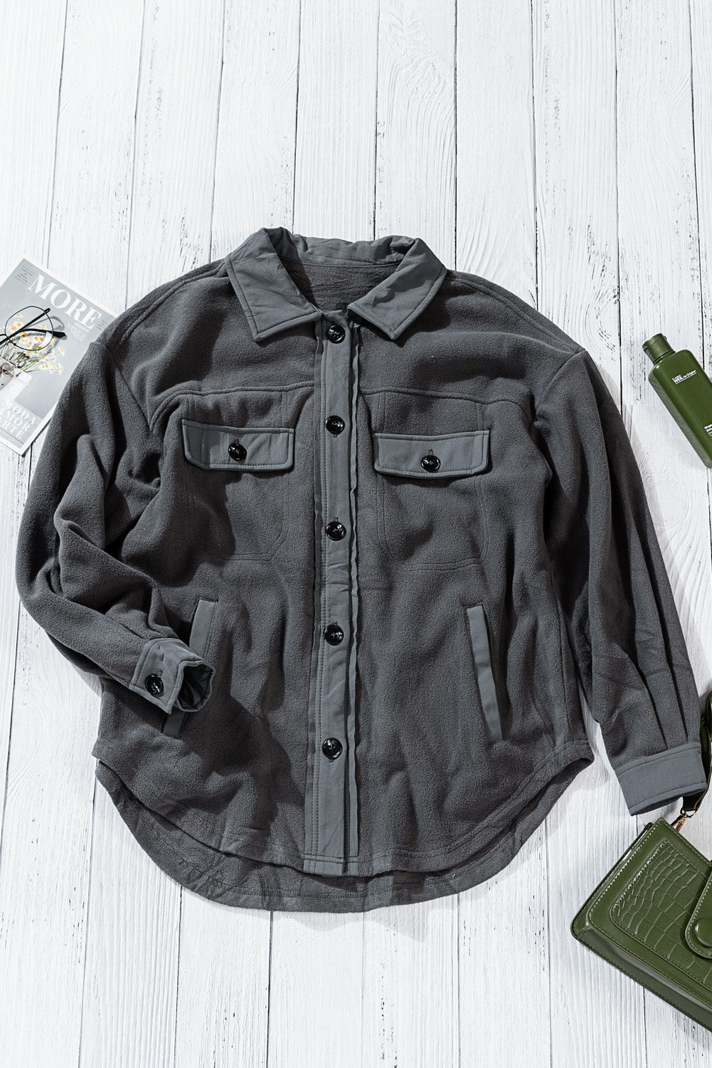 R&B | Casual Fleece Shirtjacke Weich und Warm Perfekt für Den Alltag