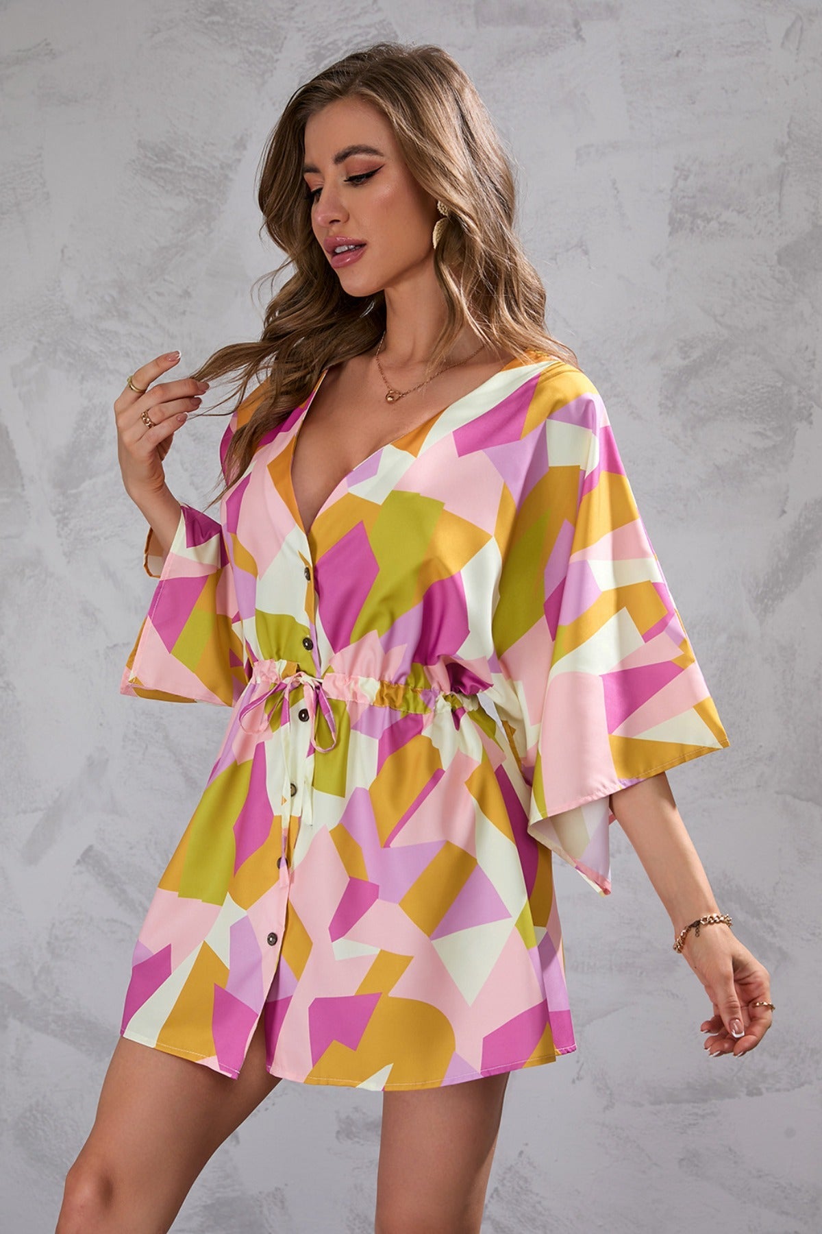 R&B | Kleid mit Blattdruck