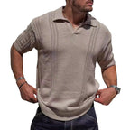 R&B | Hohles POLO-Shirt mit V-Ausschnitt