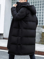 R&B | Lange Pufferjacke mit Kapuze Polyester Isolierend und Stilvoll