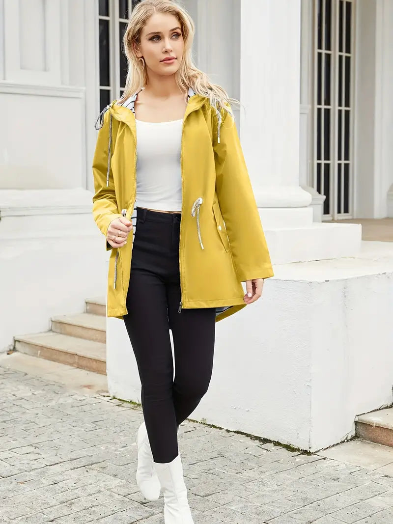 R&B | Regenjacke - Wasserdicht mit Kapuze - Verstellbare Passform - Praktische Taschen