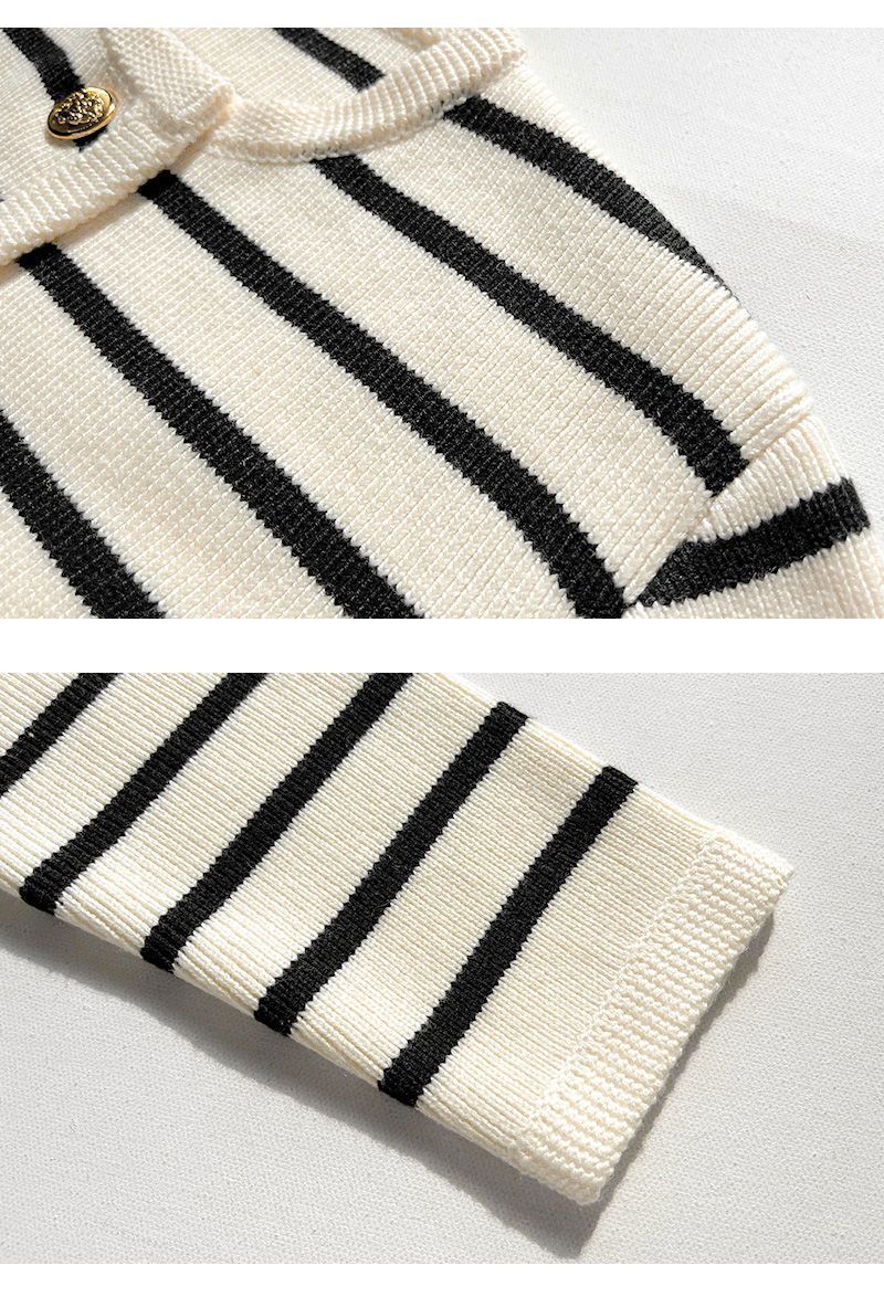 R&B | gestreifter Strickpullover für herbstliche Lagenlooks