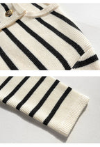 R&B | Gemütlicher Gestreifter Strickpullover für Herbstliche Schichtlooks