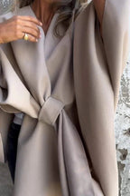 R&B | lässige V-Ausschnitt Stola Cape Jacke