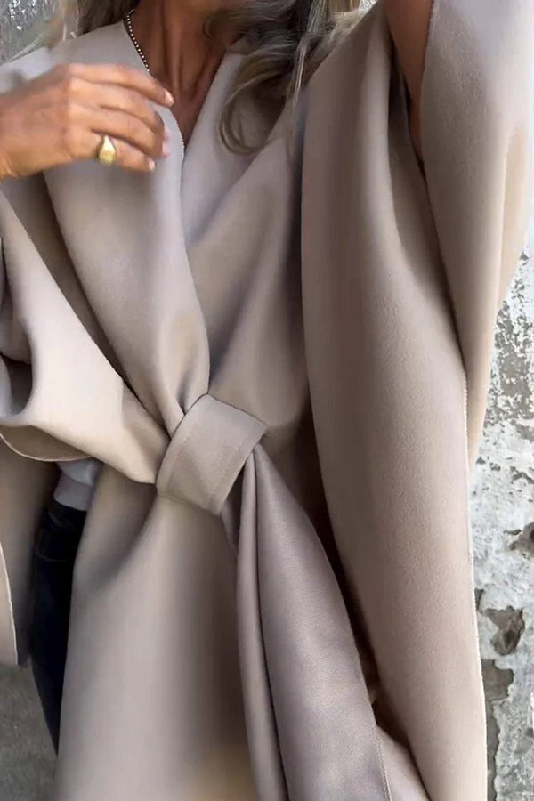 R&B | lässige V-Ausschnitt Stola Cape Jacke