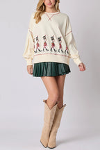 R&B | Weihnachts Soldat Pailletten Langarm Freizeit Sweatshirt