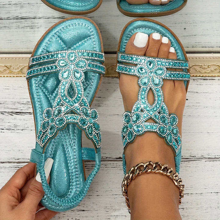 R&B | Frauen stilvolle Sandalen glänzend