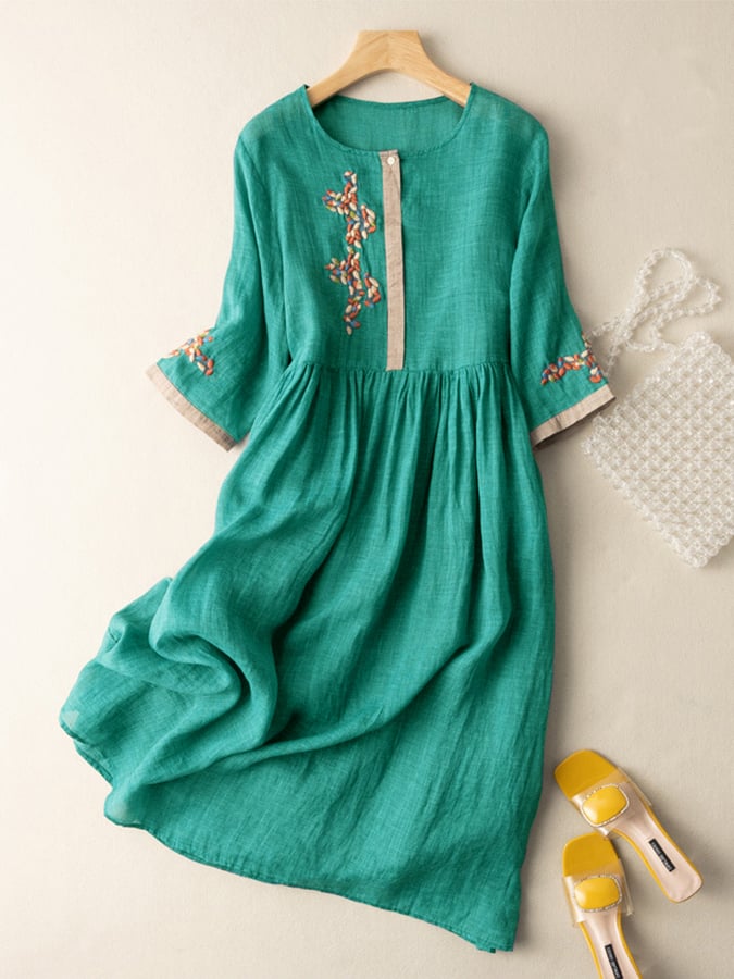 R&B | Besticktes Kleid aus Baumwolle