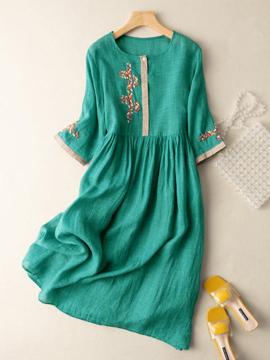 R&B | Besticktes Kleid aus Baumwolle