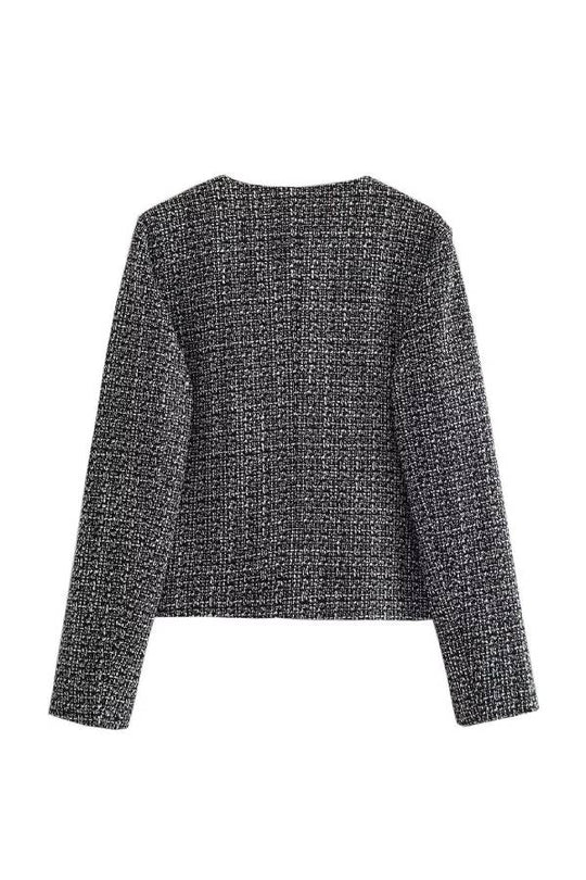 R&B | Hals Slim Fit Colorblock Damen Knopfjacke