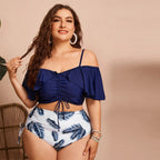 R&B | Großer geteilter Bikini mit Kordelzug und Rüschen