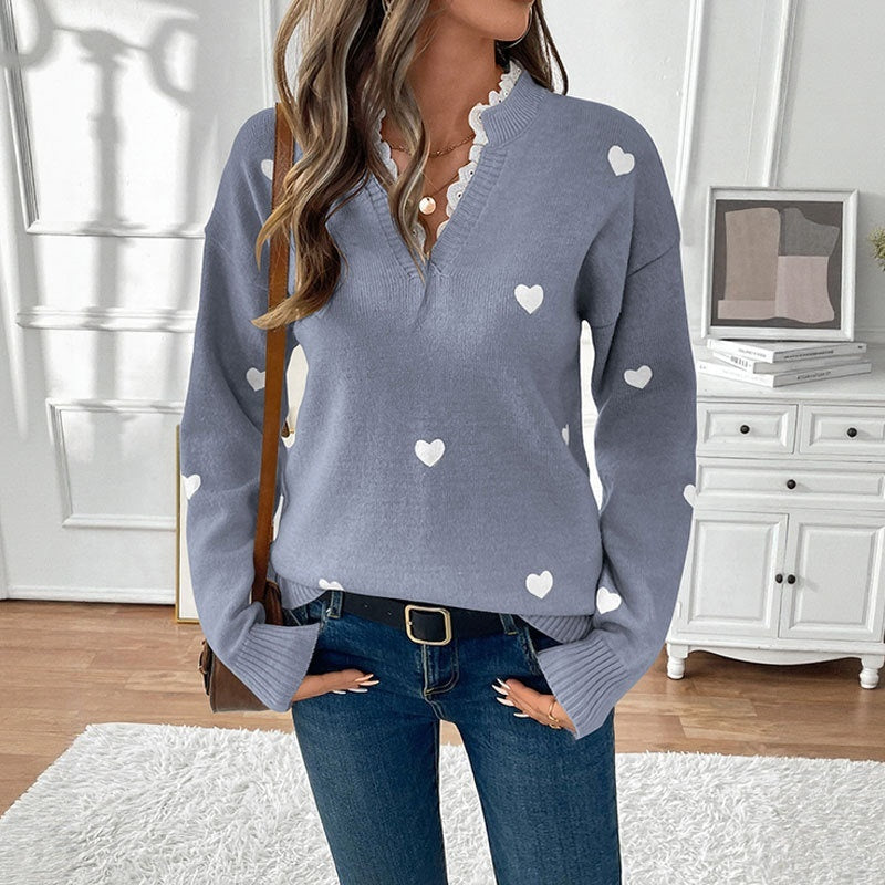 R&B | Ausschnitt Liebe Pullover für Damen