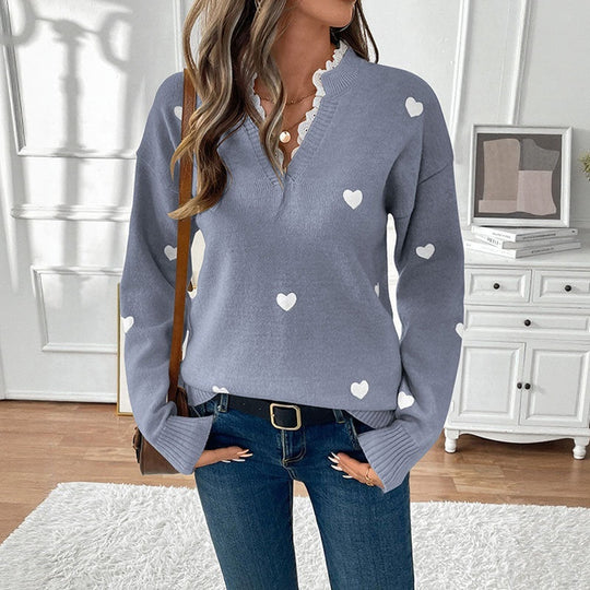 R&B | Ausschnitt Liebe Pullover für Damen