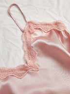 R&B | Satin 4-teiliger Pyjama-Set mit Spitzenbesatz für Frauen | Ideal für alle Jahreszeiten