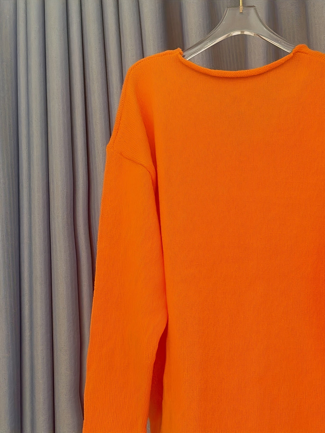 R&B | Damen Oversize-Pullover mit V-Ausschnitt & Muster