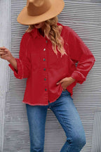 R&B | Raw Hem Kragen Denimjacke
