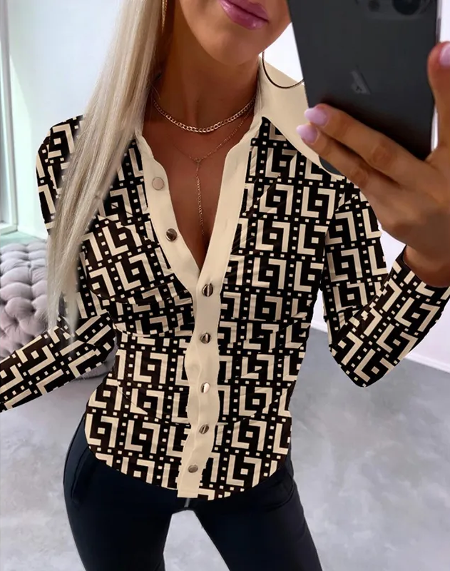 R&B - Herbst Vintage Print Top
