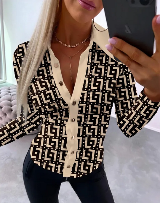 R&B - Herbst Vintage Print Top