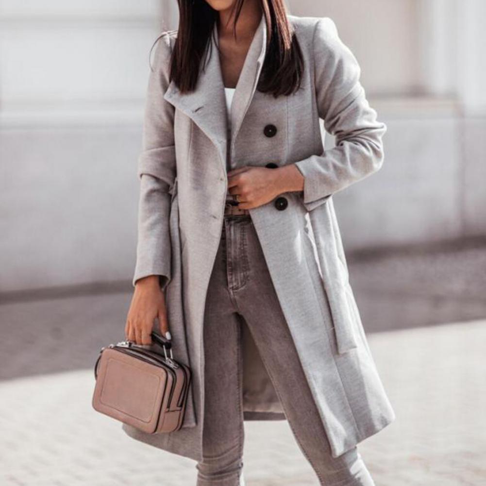 R&B | Klassischer Damen Trenchcoat Mit Doppelter Schleifenverschluss