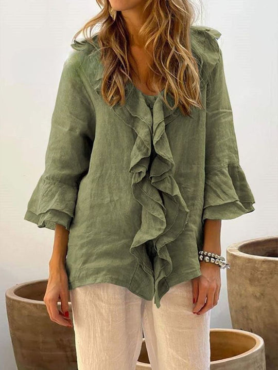 R&B | Women's Ruffles Freizeithemd