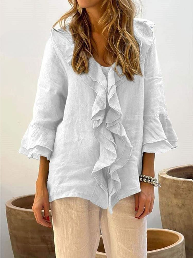 R&B | Women's Ruffles Freizeithemd