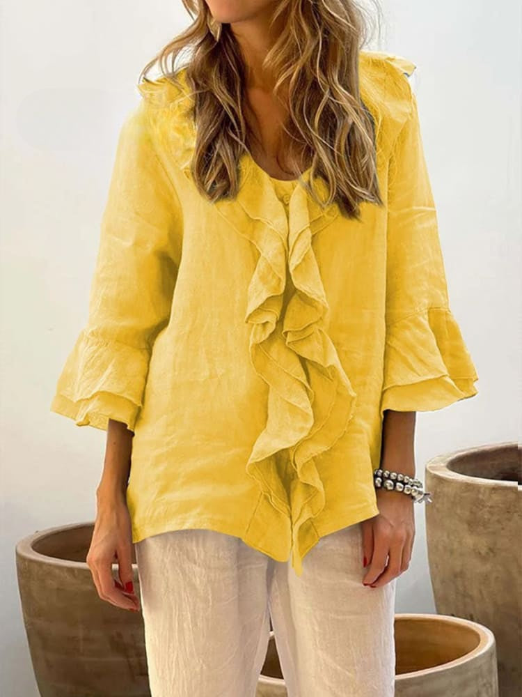 R&B | Women's Ruffles Freizeithemd