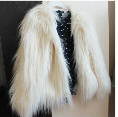 Damen Flauschige Kunstfelljacke mit voluminösem Schnitt und elegantem Kragen R&B