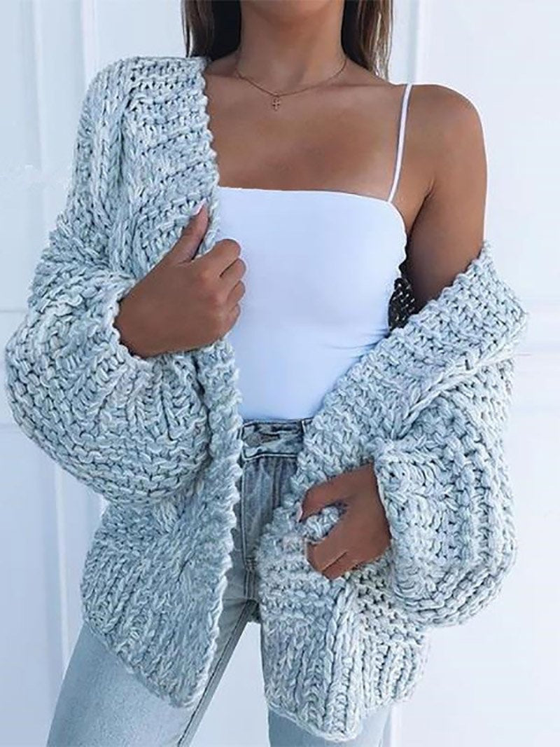 R&B | Chunky Strickcardigan Weich und Warm Trendiger Komfort