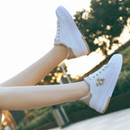Damen modische Sneaker mit glitzerndem Akzent und Bienenanhänger R&B