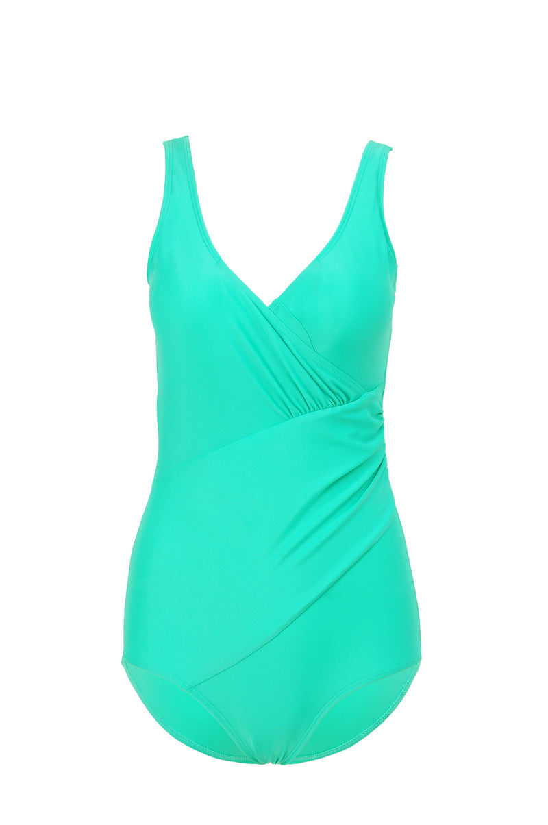 Damen Eleganter Wickel-Badeanzug mit modellierenden Einsätzen R&B