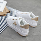 Damen modische Sneakers mit schimmernden Akzenten und Bienenapplikation R&B