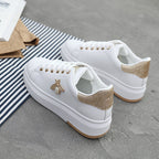 Damen modische Sneaker mit glitzerndem Akzent und Bienenanhänger R&B